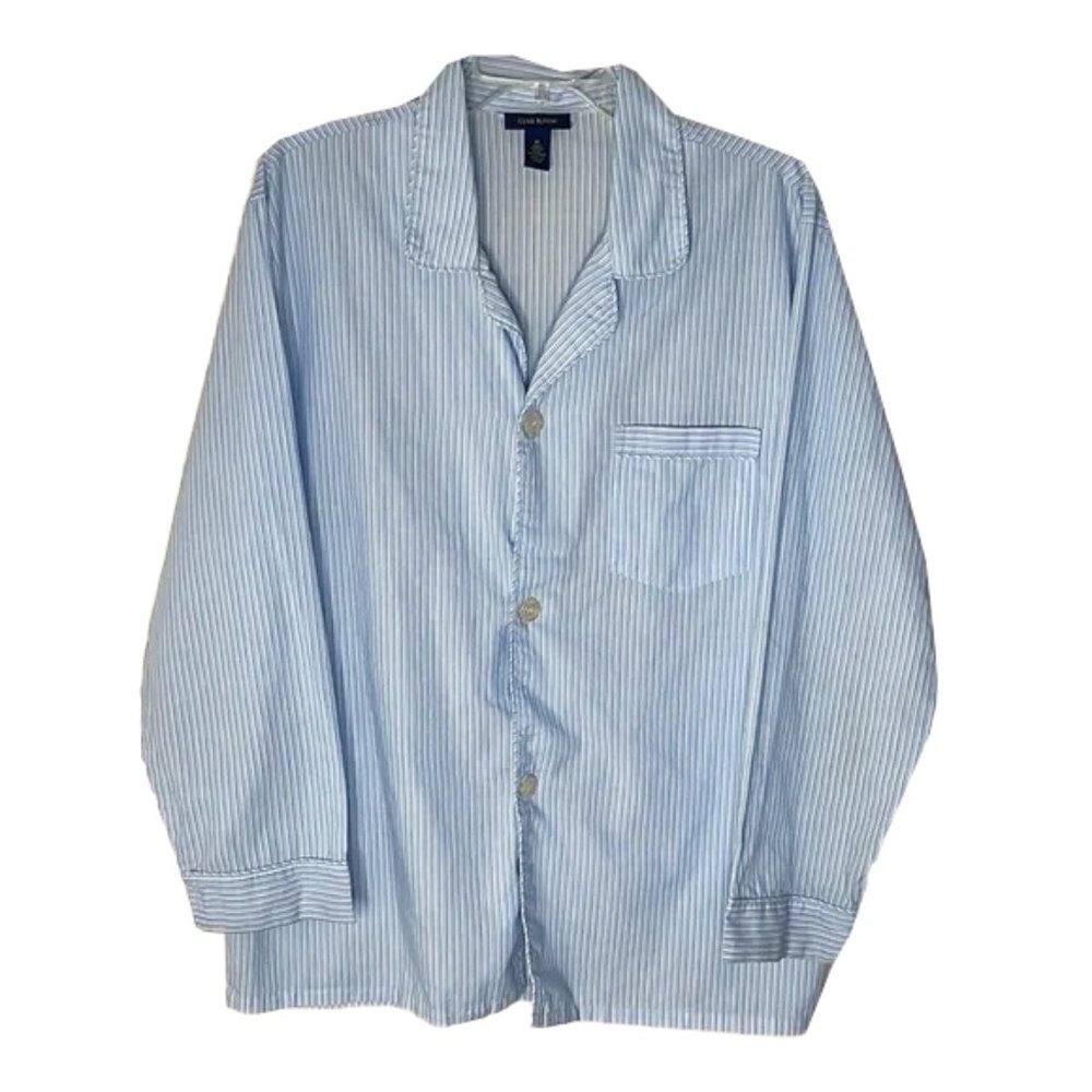 ❤️ CLUB ROOM Button Down pajama Shirt Size M